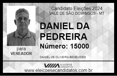 Candidato DANIEL DA PEDREIRA 2024 - VALE DE SÃO DOMINGOS - Eleições