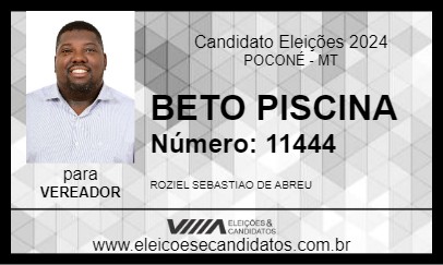 Candidato BETO PISCINA 2024 - POCONÉ - Eleições