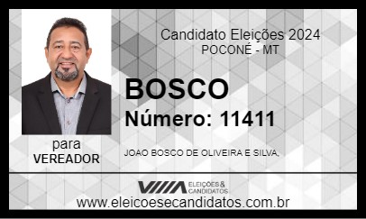 Candidato BOSCO 2024 - POCONÉ - Eleições