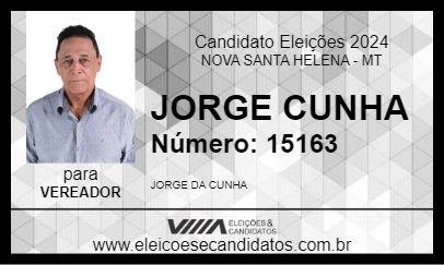 Candidato JORGE CUNHA 2024 - NOVA SANTA HELENA - Eleições