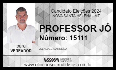 Candidato PROFESSOR JÓ 2024 - NOVA SANTA HELENA - Eleições