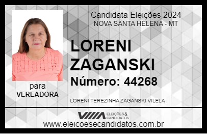 Candidato LORENI ZAGANSKI 2024 - NOVA SANTA HELENA - Eleições