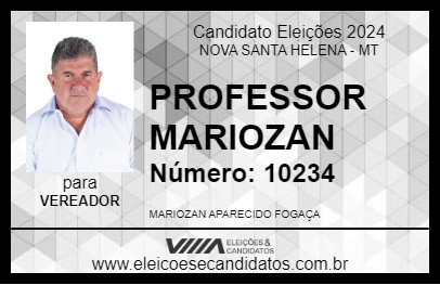 Candidato PROFESSOR MARIOZAN 2024 - NOVA SANTA HELENA - Eleições