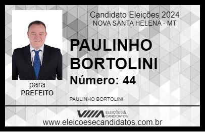 Candidato PAULINHO BORTOLINI 2024 - NOVA SANTA HELENA - Eleições