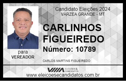 Candidato CARLINHOS FIGUEIREDO 2024 - VÁRZEA GRANDE - Eleições