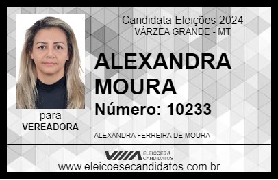 Candidato ALEXANDRA MOURA 2024 - VÁRZEA GRANDE - Eleições