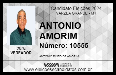 Candidato ANTONIO AMORIM 2024 - VÁRZEA GRANDE - Eleições