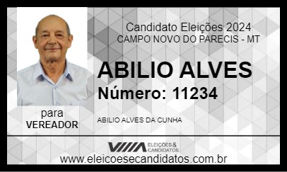 Candidato ABILIO ALVES 2024 - CAMPO NOVO DO PARECIS - Eleições