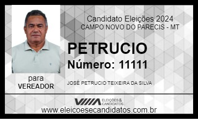 Candidato PETRUCIO 2024 - CAMPO NOVO DO PARECIS - Eleições