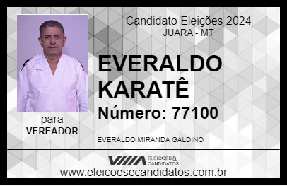 Candidato EVERALDO KARATÊ 2024 - JUARA - Eleições