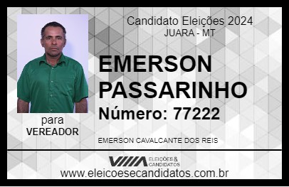 Candidato EMERSON PASSARINHO 2024 - JUARA - Eleições