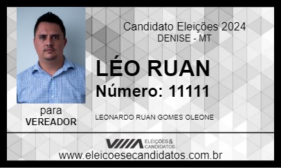 Candidato LÉO RUAN 2024 - DENISE - Eleições