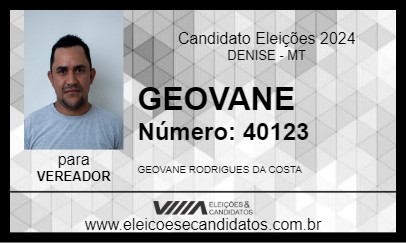 Candidato GEOVANE 2024 - DENISE - Eleições