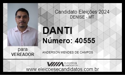 Candidato DANTI 2024 - DENISE - Eleições