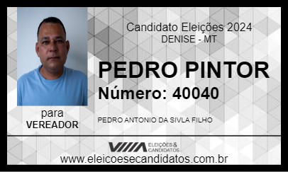 Candidato PEDRO PINTOR 2024 - DENISE - Eleições