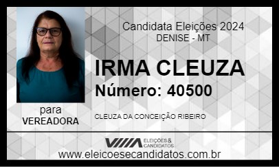 Candidato IRMA CLEUZA 2024 - DENISE - Eleições