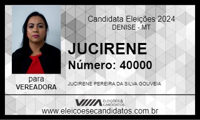 Candidato JUCIRENE 2024 - DENISE - Eleições