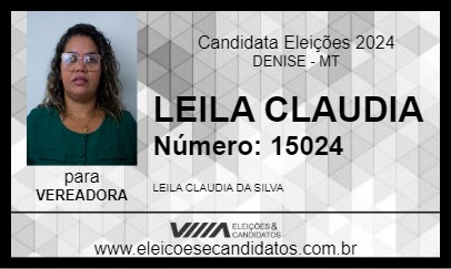 Candidato LEILA CLAUDIA 2024 - DENISE - Eleições