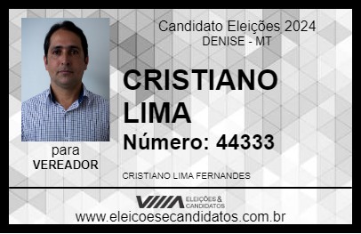 Candidato CRISTIANO LIMA 2024 - DENISE - Eleições