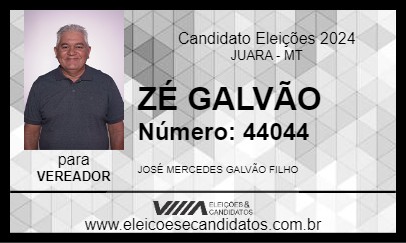 Candidato ZÉ GALVÃO 2024 - JUARA - Eleições