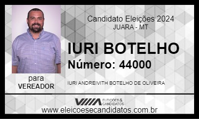 Candidato IURI BOTELHO 2024 - JUARA - Eleições