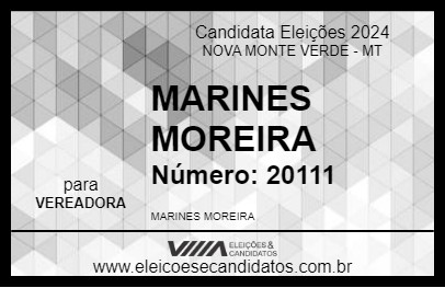 Candidato MARINES MOREIRA 2024 - NOVA MONTE VERDE - Eleições