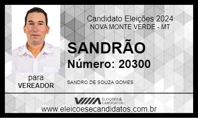 Candidato SANDRÃO 2024 - NOVA MONTE VERDE - Eleições