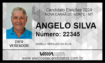 Candidato ANGELO SILVA 2024 - NOVA CANAÃ DO NORTE - Eleições