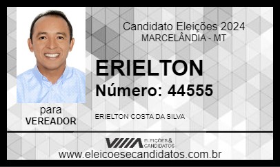 Candidato ERIELTON 2024 - MARCELÂNDIA - Eleições