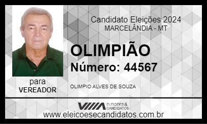 Candidato OLIMPIÃO 2024 - MARCELÂNDIA - Eleições