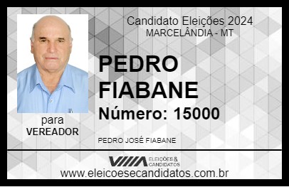 Candidato PEDRO FIABANE 2024 - MARCELÂNDIA - Eleições