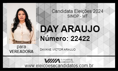 Candidato DAY ARAUJO 2024 - SINOP - Eleições