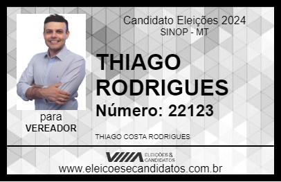 Candidato THIAGO RODRIGUES 2024 - SINOP - Eleições