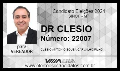 Candidato DR CLESIO 2024 - SINOP - Eleições