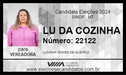 Candidato LU DA COZINHA 2024 - SINOP - Eleições