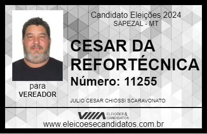 Candidato CESAR DA REFORTÉCNICA 2024 - SAPEZAL - Eleições