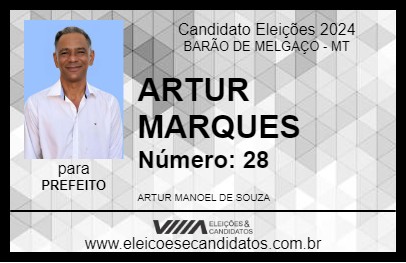 Candidato ARTUR MARQUES 2024 - BARÃO DE MELGAÇO - Eleições