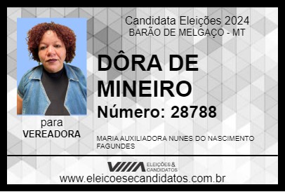 Candidato DÔRA DE MINEIRO 2024 - BARÃO DE MELGAÇO - Eleições