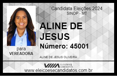 Candidato ALINE DE JESUS 2024 - SINOP - Eleições