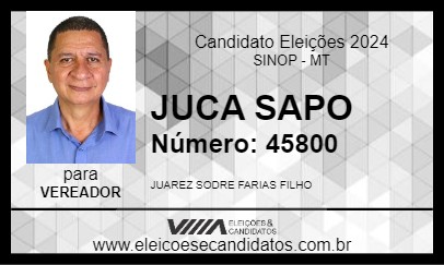 Candidato JUCA SAPO 2024 - SINOP - Eleições