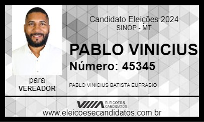 Candidato PABLO VINICIUS 2024 - SINOP - Eleições