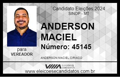 Candidato ANDERSON MACIEL 2024 - SINOP - Eleições