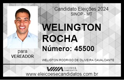 Candidato WELINGTON ROCHA 2024 - SINOP - Eleições