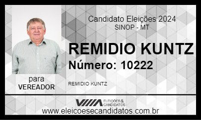 Candidato REMIDIO KUNTZ 2024 - SINOP - Eleições