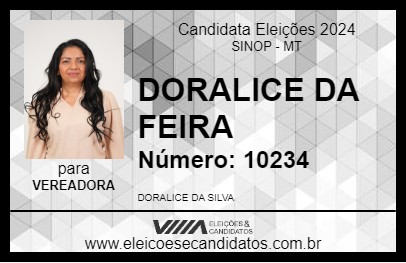 Candidato DORALICE DA FEIRA 2024 - SINOP - Eleições