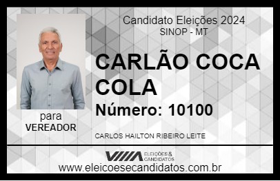 Candidato CARLÃO COCA COLA 2024 - SINOP - Eleições