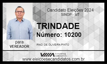 Candidato TRINDADE 2024 - SINOP - Eleições