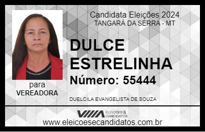 Candidato DULCE ESTRELINHA 2024 - TANGARÁ DA SERRA - Eleições