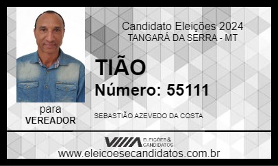 Candidato TIÃO 2024 - TANGARÁ DA SERRA - Eleições