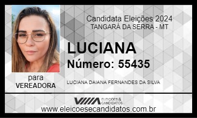 Candidato LUCIANA 2024 - TANGARÁ DA SERRA - Eleições